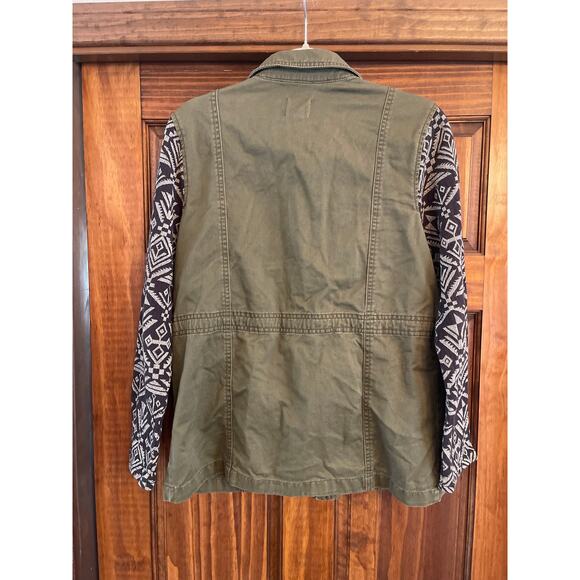 Sun and Shadow Contrast Sleeve Field Jacket Medium - Picture 6 of 7